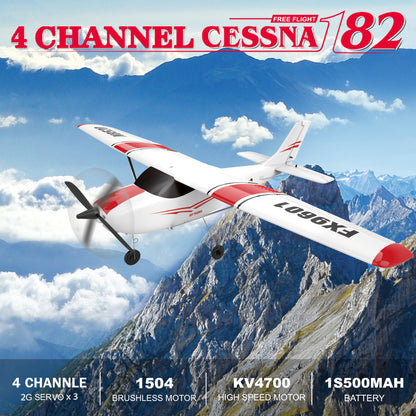 4 Channel RC Plane, Remote Control Airplane Cessna Ready to Fly, Brushless Motor 6-axis Gyro Stabilizer 3 Flight Mode Stunt Flying, Easy Trainer for Beginner & Kid