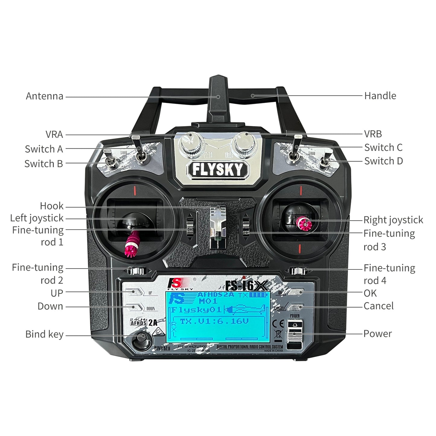 Flysky 10 チャンネル送信機 (FS-I6X) + 受信機 (FS-iA6B/10B)