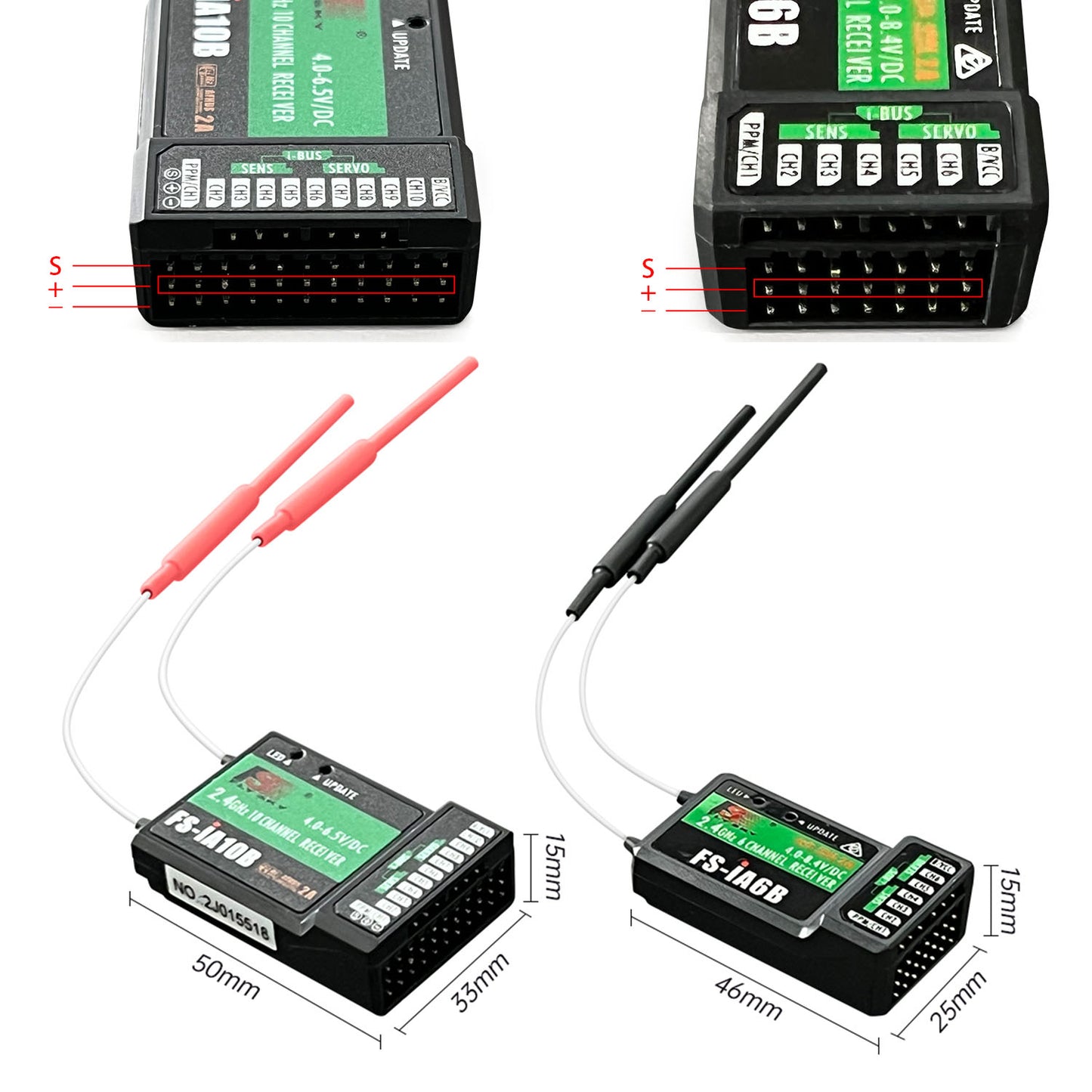 Flysky 10 チャンネル送信機 (FS-I6X) + 受信機 (FS-iA6B/10B)