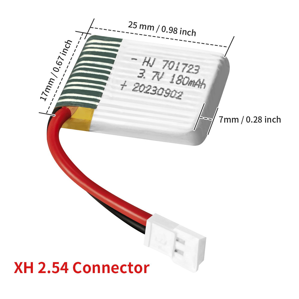 Lipo バッテリー 3.7V 180 mAh、RC モデル &amp; おもちゃ用充電式リチウムポリマーバッテリー