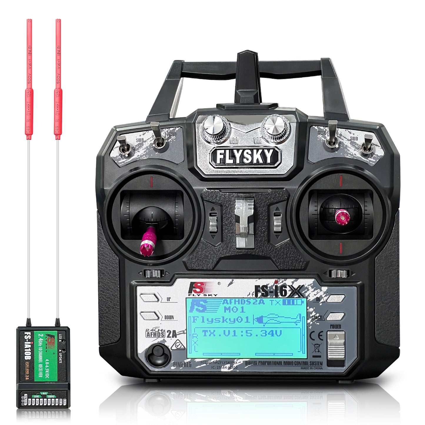 Flysky 10 チャンネル送信機 (FS-I6X) + 受信機 (FS-iA6B/10B)