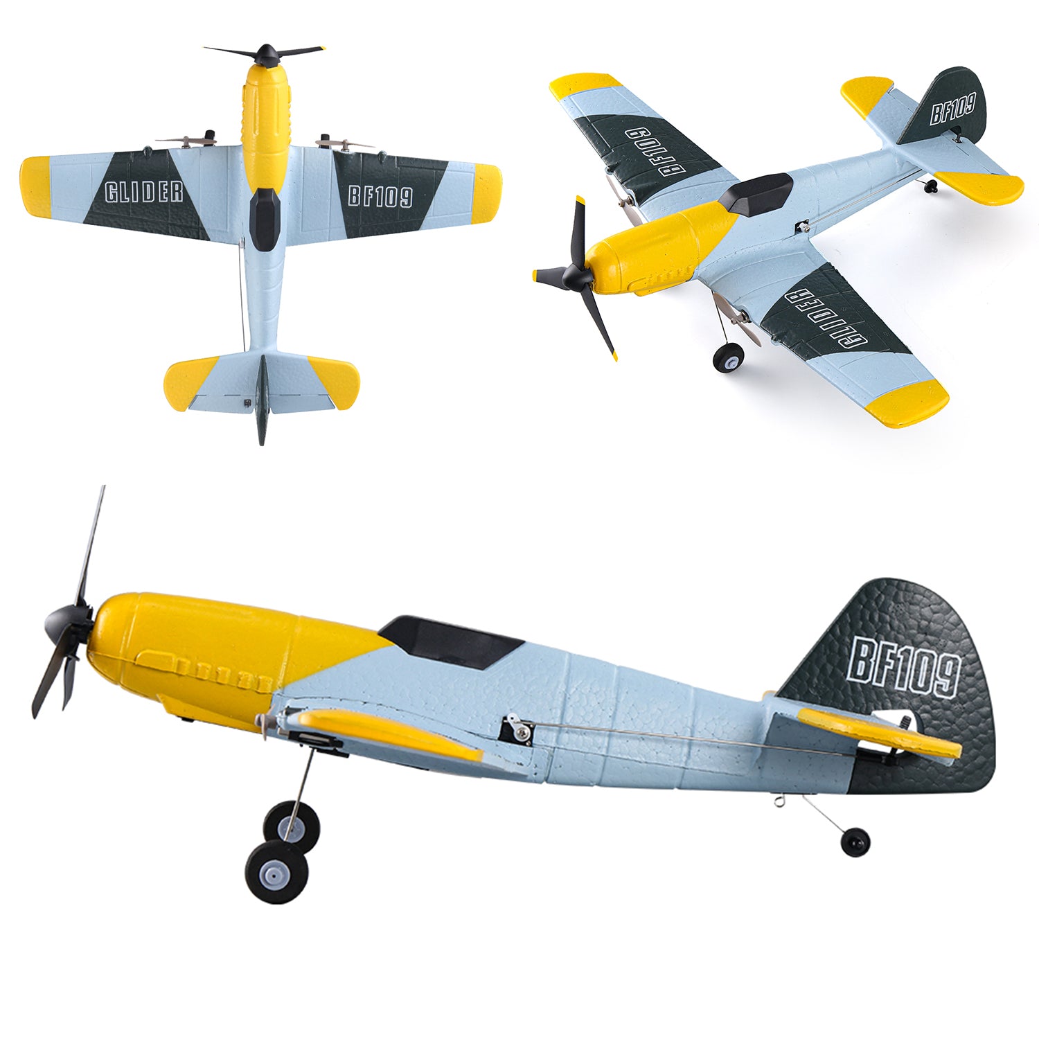 3 Channel RC Plane BF 109 Remote Control Airplane Ready to Fly 2.4GH HAWK S WORK