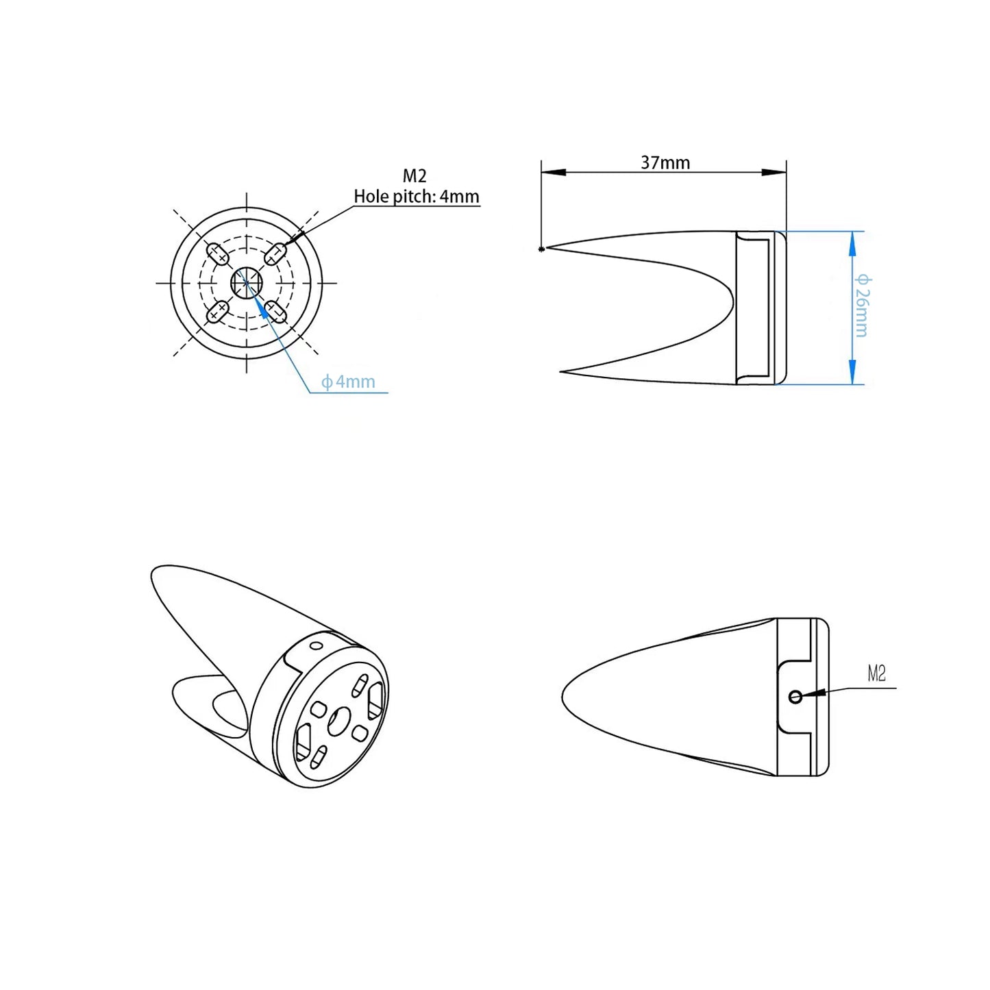 3D Print Motor Base, Twin Motor Solution for 84/86cm DIY RC Plane Glider Conversion, Hole Pitch 12-16mm