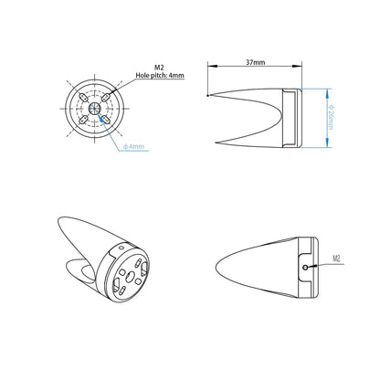 3D Print Motor Base, Twin Motor Solution for 84/86cm DIY RC Plane Glider Conversion, Hole Pitch 12-16mm