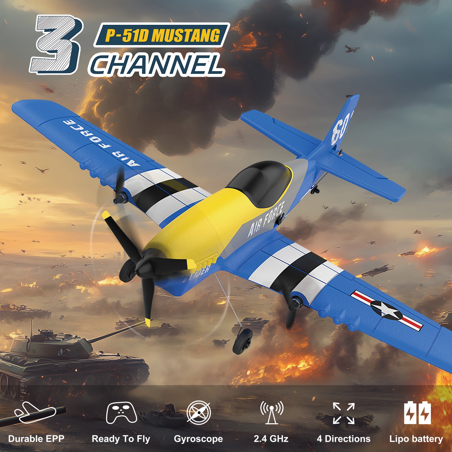 Rc mustang plane on sale