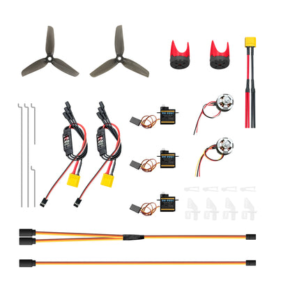 Motor Build Kit for RC Plane Conversion, DIY Twin Motor Kit for Foam Gliders Z80