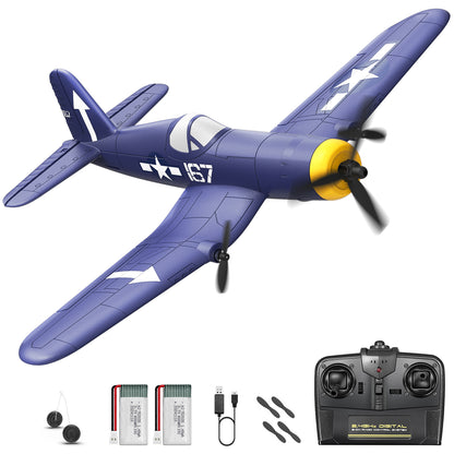 3 Channel RC Plane F4U Corsair, Remote Control Warbird Ready to Fly, 2.4GHz 6-axis Gyro Stabilizer, Easy to Fly for Kids & Beginners