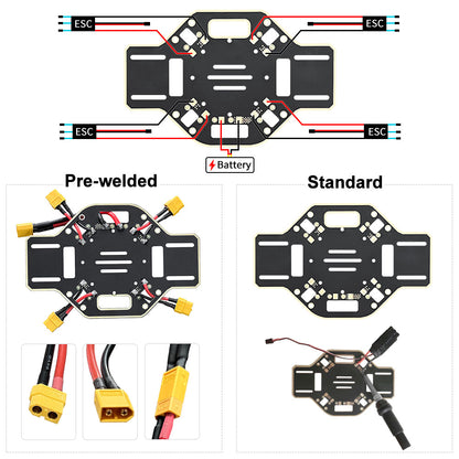 F450-Drohnenbausatz zum Selbstbauen, 4-Achsen-Mehrrotor-Drohne mit 450 mm Radstand (Bausatz D) 